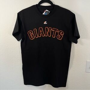 Majestic San Francisco Giants Black T-Shirt Men’s Small Lincecum 55
